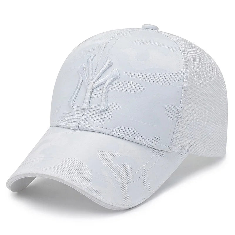 Camouflage Embroidery Baseball Cap – Men's Breathable Mesh Hat
