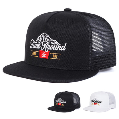 Unisex ANOUND Embroidery Mesh Baseball Cap Adjustable Casual Sports Hip Hop Hat