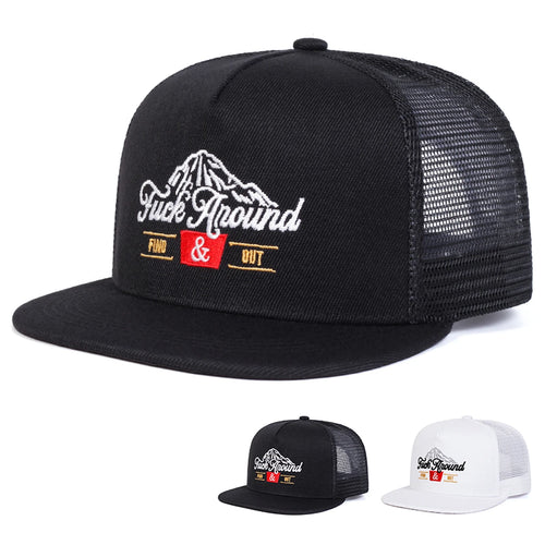 Unisex ANOUND Embroidery Mesh Baseball Cap Adjustable Casual Sports Hip Hop Hat