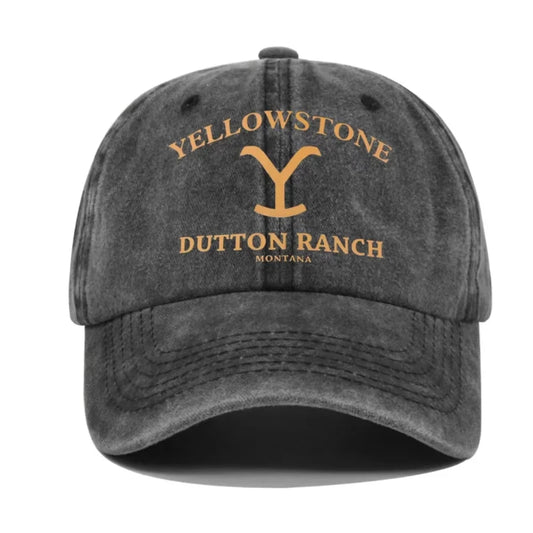 2025 New Yellowstone Dutton Ranch Vintage Washed Baseball Cap Adjustable Snapback UV Protection Hat