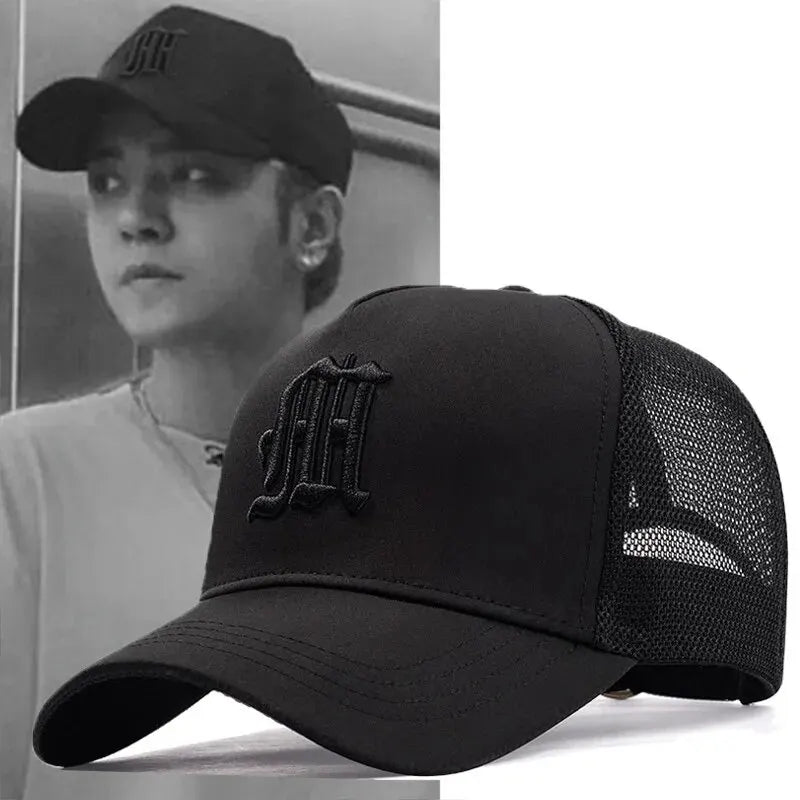 Men’s Summer High-Top Mesh Baseball Cap – Breathable Sunshade Hat
