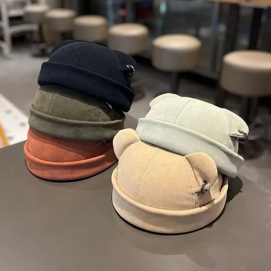 Autumn and Winter Knitted Cat Ear Lightweight Elastic Style Casual Beanie