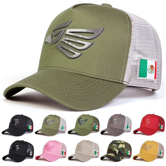 Unisex Mexican Eagle Mesh Baseball Cap Adjustable Summer Hip Hop Trucker Hat