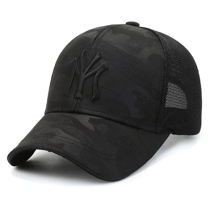 Camouflage Embroidery Baseball Cap – Men's Breathable Mesh Hat