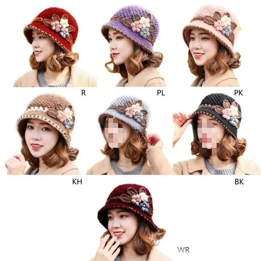 Autumn Travel Crochet Camping Fisherman Hat with Flower Pattern