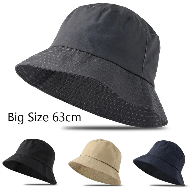 Waterproof XL 62cm Sun Bucket Hat Men Women UV Protection Outdoor Summer Cap
