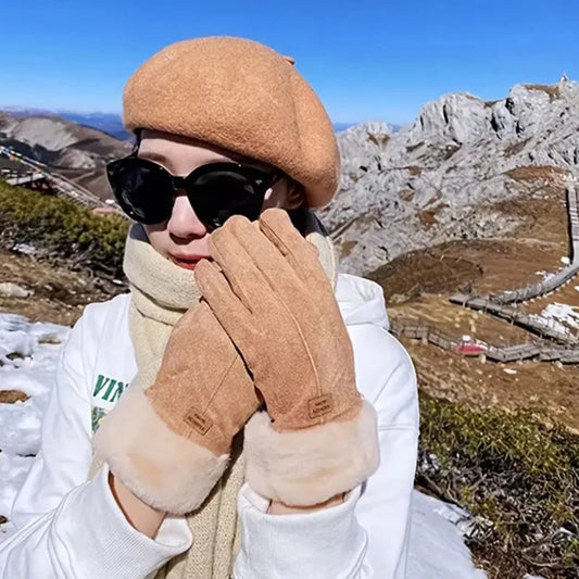 Autumn and Winter Warm Gloves Thickened Anti Cold