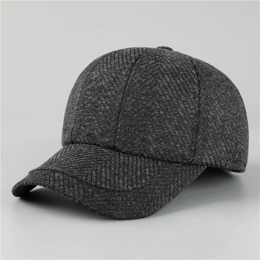 Autumn Thick Warm Men Winter Baseball Cap With Ear Flaps