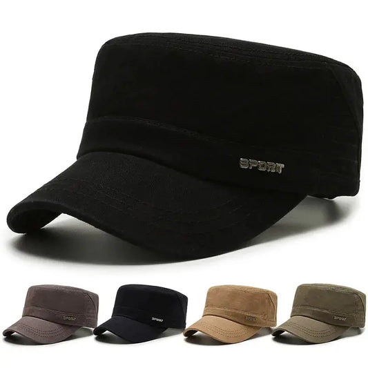 Men’s Flat Military Cap – Casual Duckbill Hat Spring Autumn